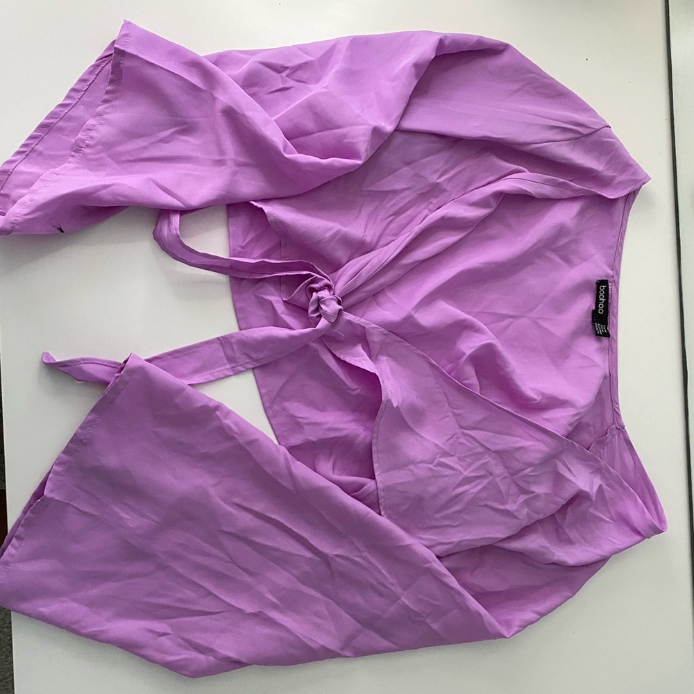Long sleeve front tie shirt